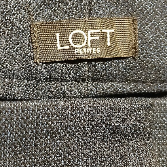 LOFT "Julie" Navy/Black Tweed Print Wide Leg High Waist Trousers - Picture 6 of 12